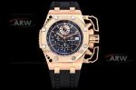 Replica Audemars Piguet Royal Oak Offshore Survivor  Rose Gold Case  Black Matte Dial 44mm 